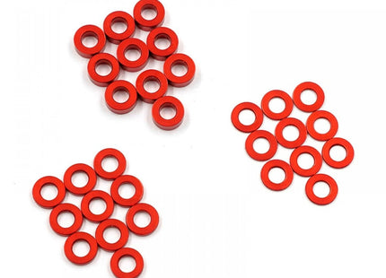 30 pc M2.5 Flat Washer Aluminium Pack (Black, Red)