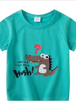 Children's Short Sleeve Boys And Girls T-shirt Cartoon Half Sleeve Top