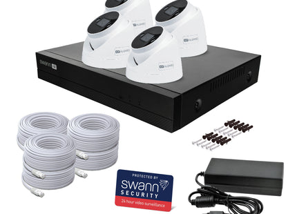 Swann AdvancedX 4K 1TB 8-Channel Wired PoE NVR CCTV with 4 Dome Camera Kit