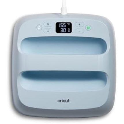 Cricut EasyPress 3| 22.5 cmx22.5 cm(9" x 9")Heat Plate|Heat Press for T-Shirts, Cushions and More|Use with Iron On Vinyl (HTV), Infusible Ink and Sublimation Products|Heats up to 205°C (400°F)Zen Blue
