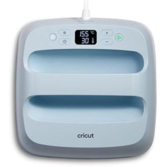 Cricut EasyPress 3| 22.5 cmx22.5 cm(9" x 9")Heat Plate|Heat Press for T-Shirts, Cushions and More|Use with Iron On Vinyl (HTV), Infusible Ink and Sublimation Products|Heats up to 205°C (400°F)Zen Blue