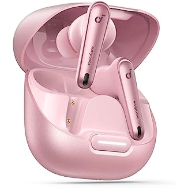 soundcore by Anker Liberty 4 NC Wireless Noise Cancelling Earbuds, 98.5% Noise Reduction, Adaptive Noise Cancelling to Ears and Environment, Hi-Res Sound, 50H Battery, Wireless Charging (pink)