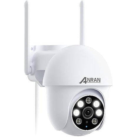 ANRAN 5MP Security Camera Outdoor with Auto Tracking, CCTV Camera Systems with 360° View, Home Security WiFi Camera, Sound-Lights Alarm, Color Night Vision, 2-Way Audio, Motion Detection, P3 Max