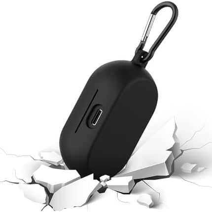 Geekria Silicone Case Cover Compatible with Jabra Elite 7 Pro, 7 Active True Wireless Earbuds, Protective Earphones Skin Cover with Keychain Hook, Charging Port Accessible