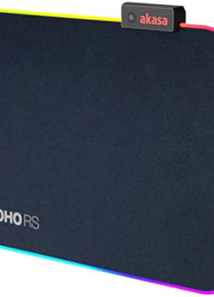 Akasa SOHO RS High Precision RGB Mouse Pad | Gaming Mouse Mat with 9 RGB Modes | Water-Resistant Mousepad | Anti-Slip Base | USB Powered | 350X250X4 mm | For PC, Laptop, Computer | AK-MPD-06RB