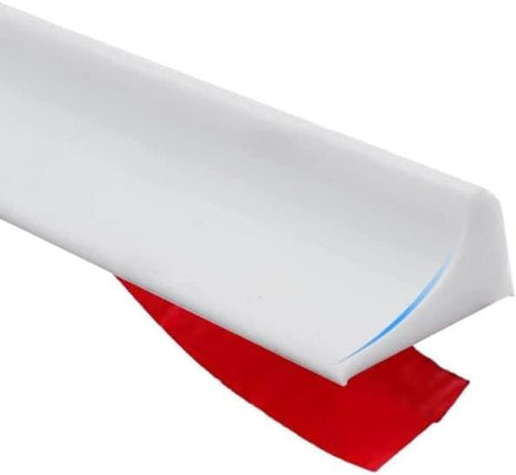 10M White Silicone Shower Seal Strip,Bath Edging Sealing,Floor Threshold Water Barrier for Wet Room,Bathroom Tile Edge Caulk Beading Trim for