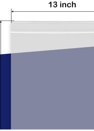 100 Grip Seal Bags 13" x 18" | Reusable Strong Zip Lock | Clear Resealable Plastic Bags | Polythene Packaging for Food Storage, Jewellery - by Sabco (13" x 18")