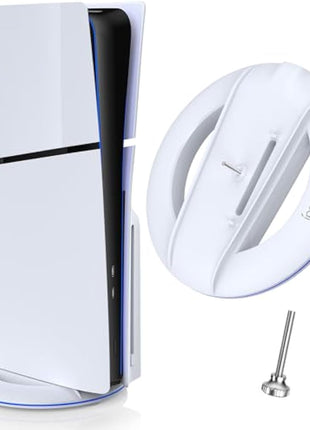 Auarte Vertical Stand for PS5 Slim Disc & Digital New Console, Base Stand Holder for PS5 Slim Accessories with Anti-slip Pad, Sturdy and Solid