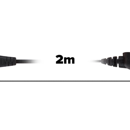 Maplin Power Lead IEC C7 Fig 8 2 Pin Plug to UK 3 Pin Mains Plug - 2m, 3 Amp Fuse