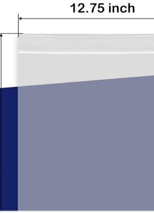 100 Grip Seal Bags 12.75" x 12.75" | Reusable Strong Zip Lock | Clear Resealable Plastic Bags | Polythene Packaging for Food Storage, Jewellery - by Sabco (12.75" x 12.75")
