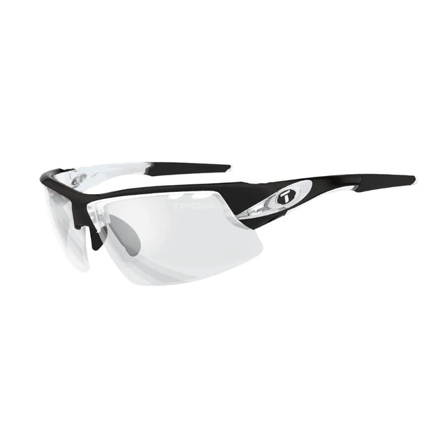 TIFOSI Crit Crystal Black Fototec Light Night Lens Sunglasses: Fototec photochromic lens, lightweight, UV protection, adjustable ear and nose pieces,
