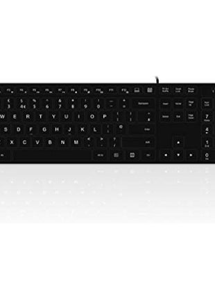 Accuratus 301 - USB Full Size, Super Slim Multimedia Keyboard with Square Modern Keys - Black,KYBAC301-UBLK