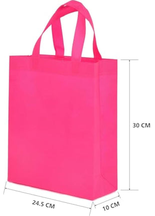 BOENFU 30 Pcs Party Bags with Handles Non-Woven Gift Tote Bags Toy Goody Sweet Gift Bags for Kids' Birthday, Halloween, Christmas, Thanks Giving Days, Wedding Party Supplies (Colourful)