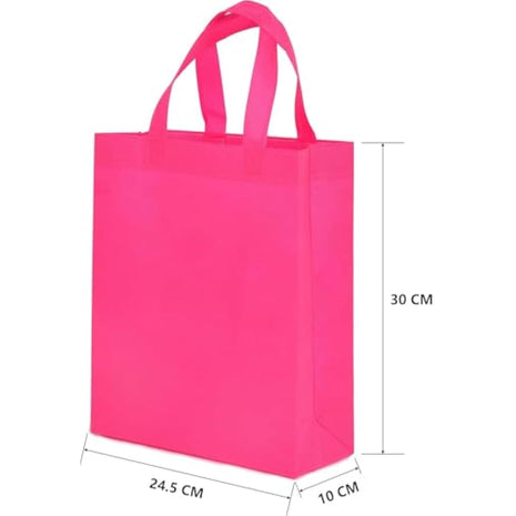 BOENFU 30 Pcs Party Bags with Handles Non-Woven Gift Tote Bags Toy Goody Sweet Gift Bags for Kids' Birthday, Halloween, Christmas, Thanks Giving Days, Wedding Party Supplies (Colourful)