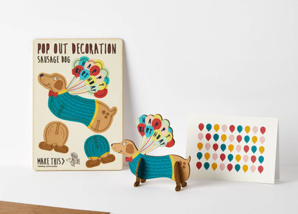 Pop Out Happy Birthday Sausage Dog Card