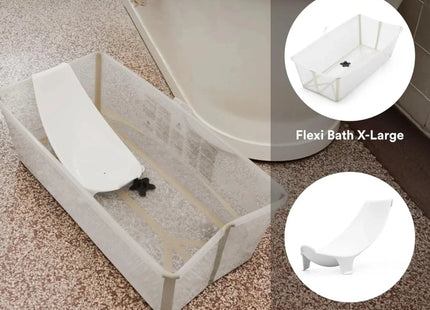 Stokke Flexi Bath X-Large Bath & Flexi Newborn Support Bundle - Sandy Beige