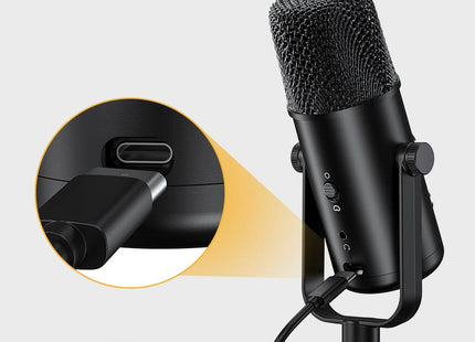 Maono USB-C Desktop Condenser Cardioid Omnidirectional Microphone with Headphone Jack