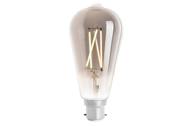 4lite WiZ Connected ST64 Smoky White WiFi LED Smart Bulb - B22 Bayonet