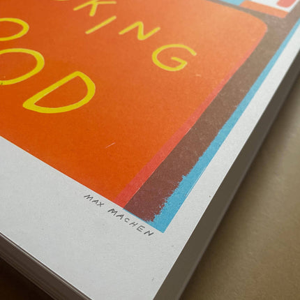 Looking Good Dog risograph print (A3)
