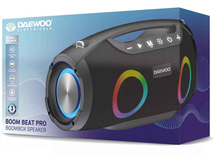 Daewoo Boom Beat Pro Pulse Bluetooth Party Speaker 6.5 Inch LED 40W Beats System