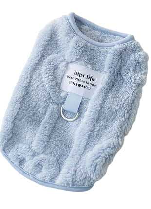 Autumn And Winter Dog Clothes Can Pull Simple Solid Color Two-legged Down Jacket Cat Warm Vest Pet Clothing