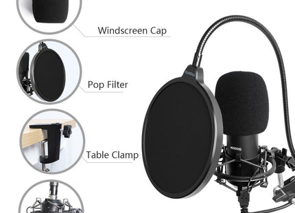 ProSound USB Condenser Cardioid Microphone with Boom Arm Kit