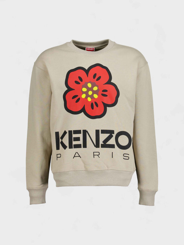 Kenzo Boke Flower Print Sweatshirt Beige