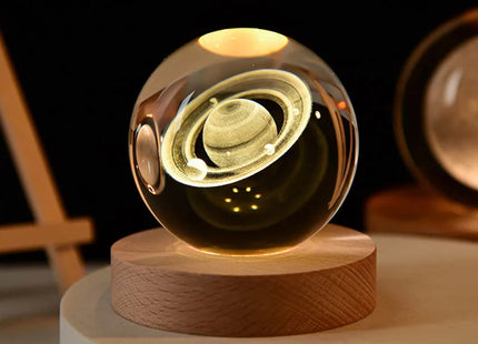 3D Crystal ball Planet Night Light