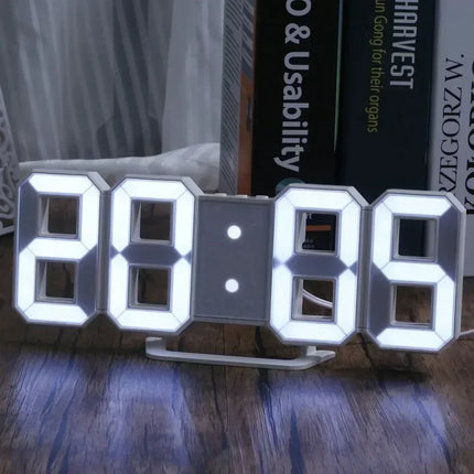 3D LED Digital Alarm Clock Wall Clock
