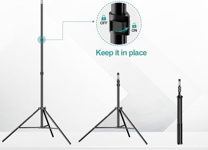 EMART 62inch Light Stand, Adjustable Aluminum Tripod, for Camera & Lighting, 2pk