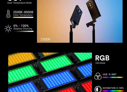 Godox M1 RGB LED Video Light Panel, Pocket Size, Music Mode, 15 FX & CCT Modes