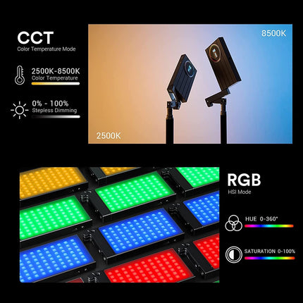 Godox M1 RGB LED Video Light Panel, Pocket Size, Music Mode, 15 FX & CCT Modes