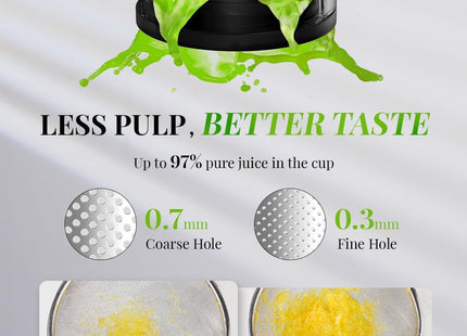 Compact Cold Press Juicer Slow Masticating High Yield Easy Clean 600ml KIDISLE