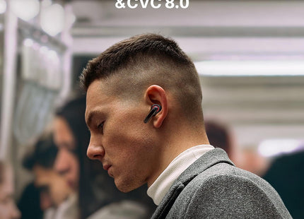 Tribit FlyBuds C1 Wireless Earbuds, Bluetooth 5.2, 50H Playtime, Noise Cut