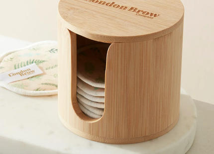 Bamboo Cotton Pad Storage Box