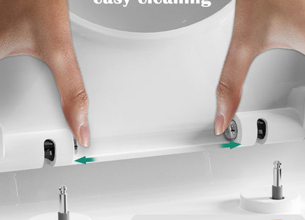 STOREMIC Toilet Seat Soft Close White D Shape Quick Release Top Fixing