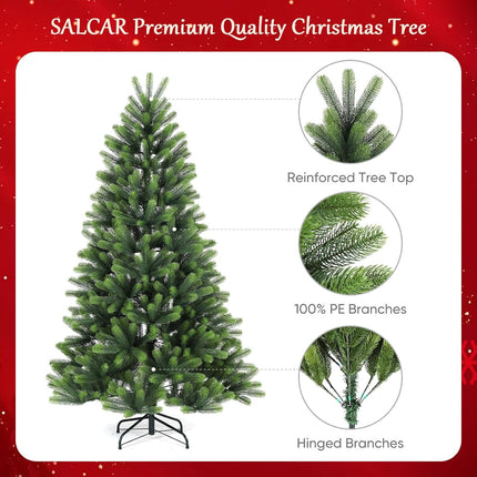 Artificial Christmas Tree 7ft 210cm Full Bushy 100% PE Tips SALCAR
