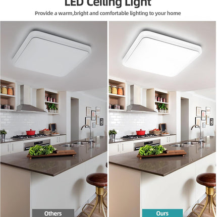 72W Modern 48cm LED Ceiling Light Square 6000K Daylight Flush Mount Lamp