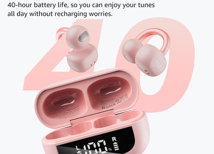 Open Ear Headphones Clip On Wireless Earbuds 40H Playtime Bluetooth TOZO