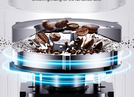 Shardor Coffee Grinder Burr Electric 25 Grind Settings with Digital Timer Black