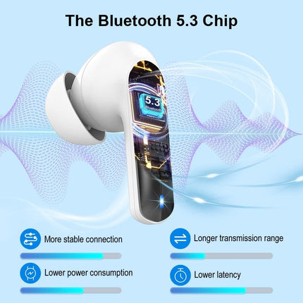 Wireless Earbuds Bluetooth 5.3 40H Playtime Noise Cancelling Mic Gaming