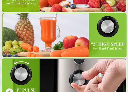 Juicer Machine 800W 3 Speed Control Stainless Steel Extractor SHARDOR