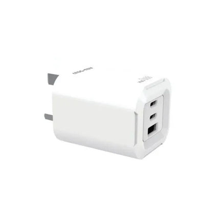 65W 3-in-1 Foldable Fast Charger – Dual USB-C & USB-A Adapter Plug
