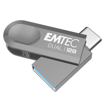 EMTEC 128GB Dual USB-A 3.2 / USB-C D280 Flash Drive
