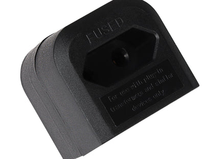 Maplin EU 2 Pin Mains Plug to UK 3 Pin Mains Plug Converter with 3 Amp Fuse - Black