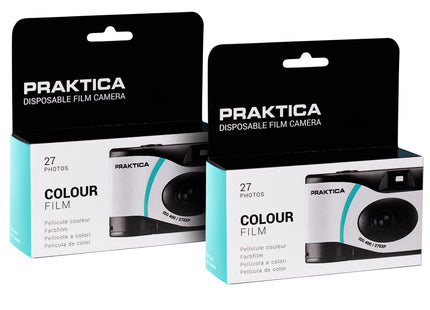 Praktica Single Use Disposable Colour Film Camera with Flash - Blue