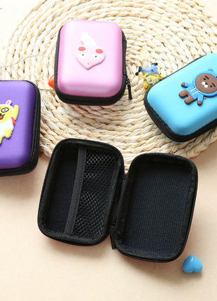 Direct selling new cute zero wallet cartoon earphone collector charger Box Coin handbag wholesale