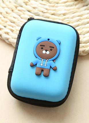 Direct selling new cute zero wallet cartoon earphone collector charger Box Coin handbag wholesale