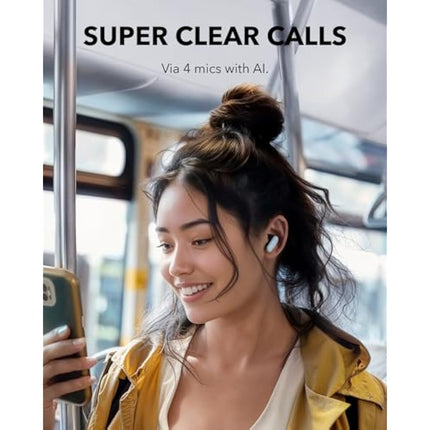 soundcore P30i by Anker Noise Cancelling Earbuds, Strong and Smart Noise Cancelling, Powerful Bass, 45H Playtime, 2-in-1 Case and Phone Stand, IP54, Wireless Earbuds, Bluetooth 5.4, App Control