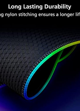 Akasa SOHO RS High Precision RGB Mouse Pad | Gaming Mouse Mat with 9 RGB Modes | Water-Resistant Mousepad | Anti-Slip Base | USB Powered | 350X250X4 mm | For PC, Laptop, Computer | AK-MPD-06RB